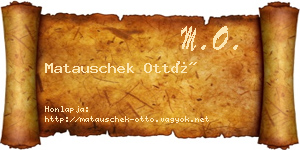 Matauschek Ottó névjegykártya